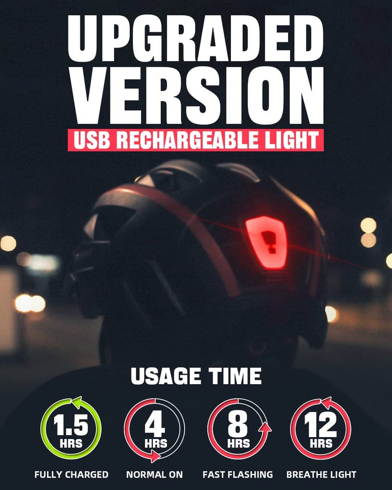  فيكتوال خوذة دراجة VICTGOAL مع ضوء خلفي قابل لإعادة الشحن USB ونظارات مغناطيسية قابلة للإزالة وواقي من الشمس للجبال والطرق للرجال والنساء وخوذات ركوب الدراجات للبالغين (L: 57-61 سم أزرق) - Image 4